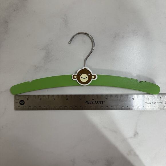 Wooden Zoo Children’s Hangers Set Of 6 Alligator Monkey Zebra 11” Safari Animals - Picture 4 of 4